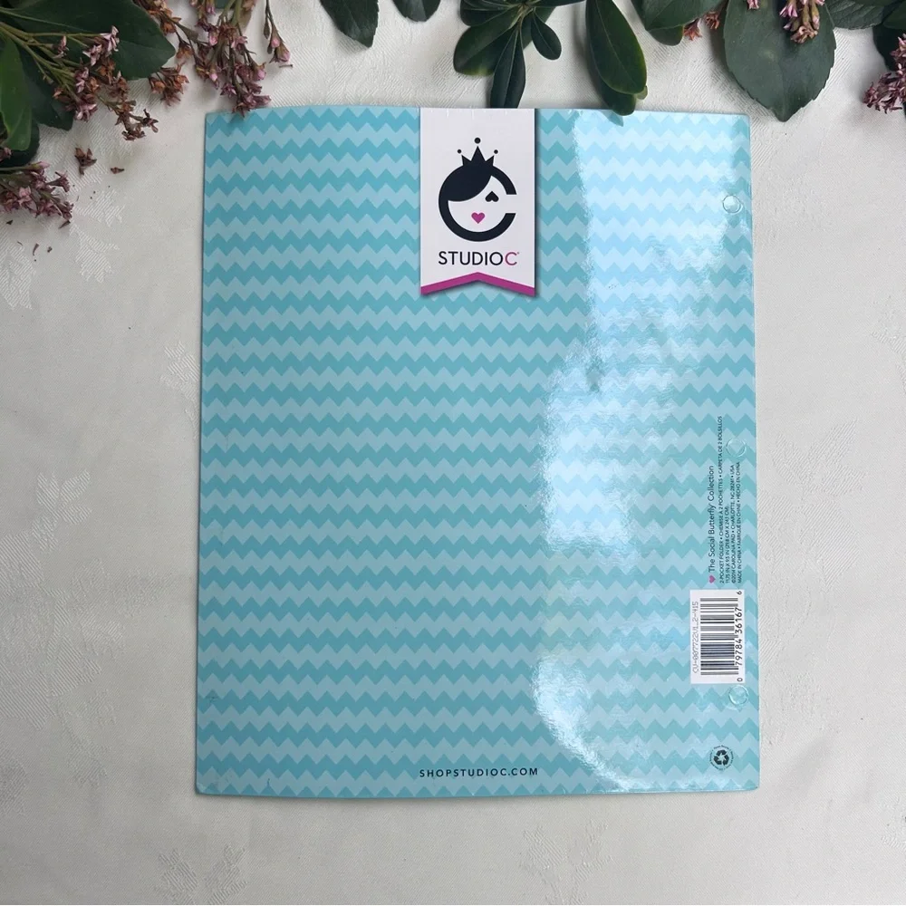 Colorful Floral School Supply Bundle Pocket Folders & Notebook- Back To School